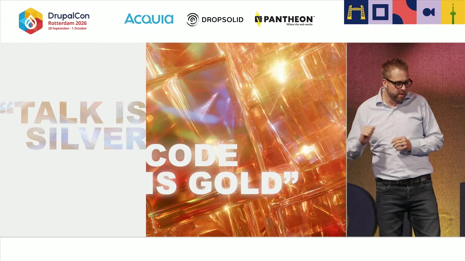 The updated community motto: “Talk is Silver, Contribution is Gold”