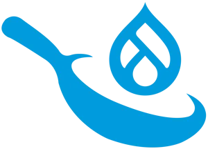 Logo di Drupal Recipes, letteralmente ricette, configurazioni predefinite e riutilizzabili