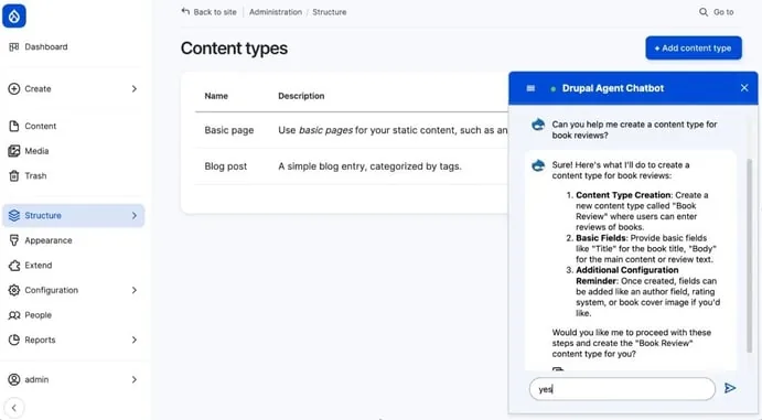drupal cms ai_agent, integrated artificial intelligence ai