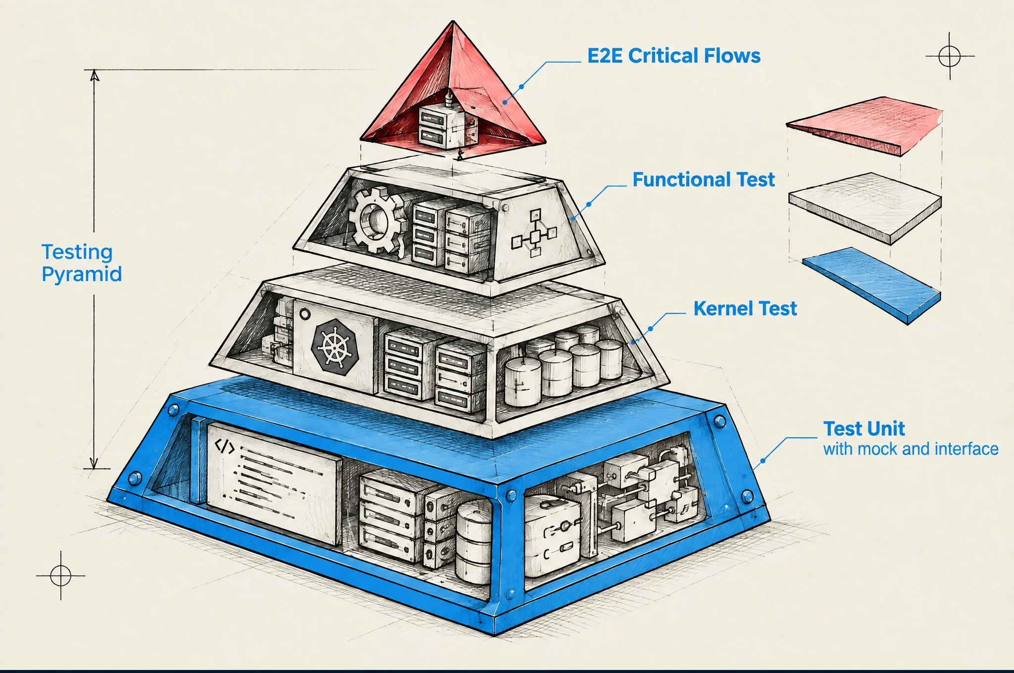 The test pyramid for Drupal Core and Contrib