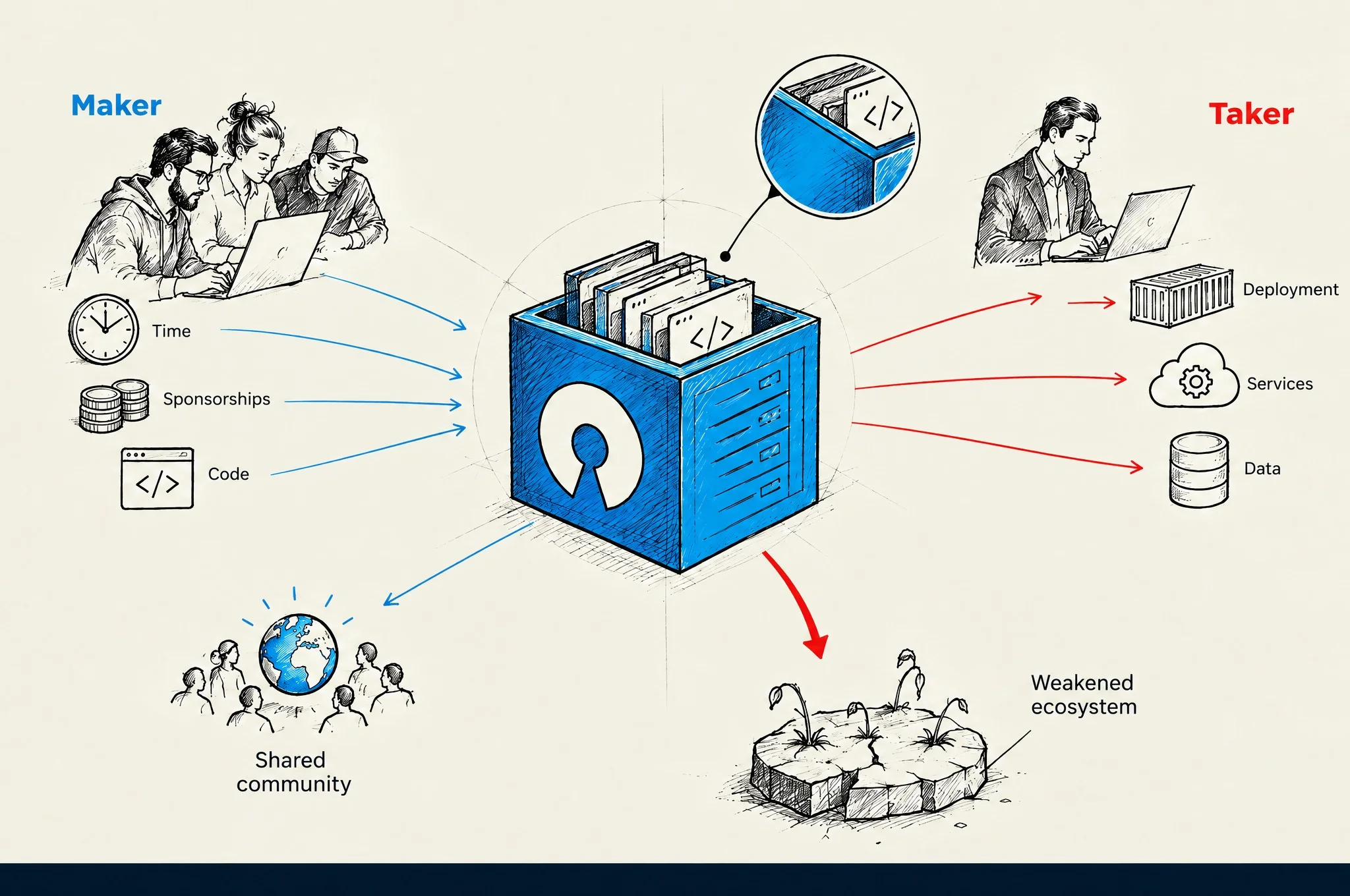 Maker vs Taker dynamics in the ecosystem
