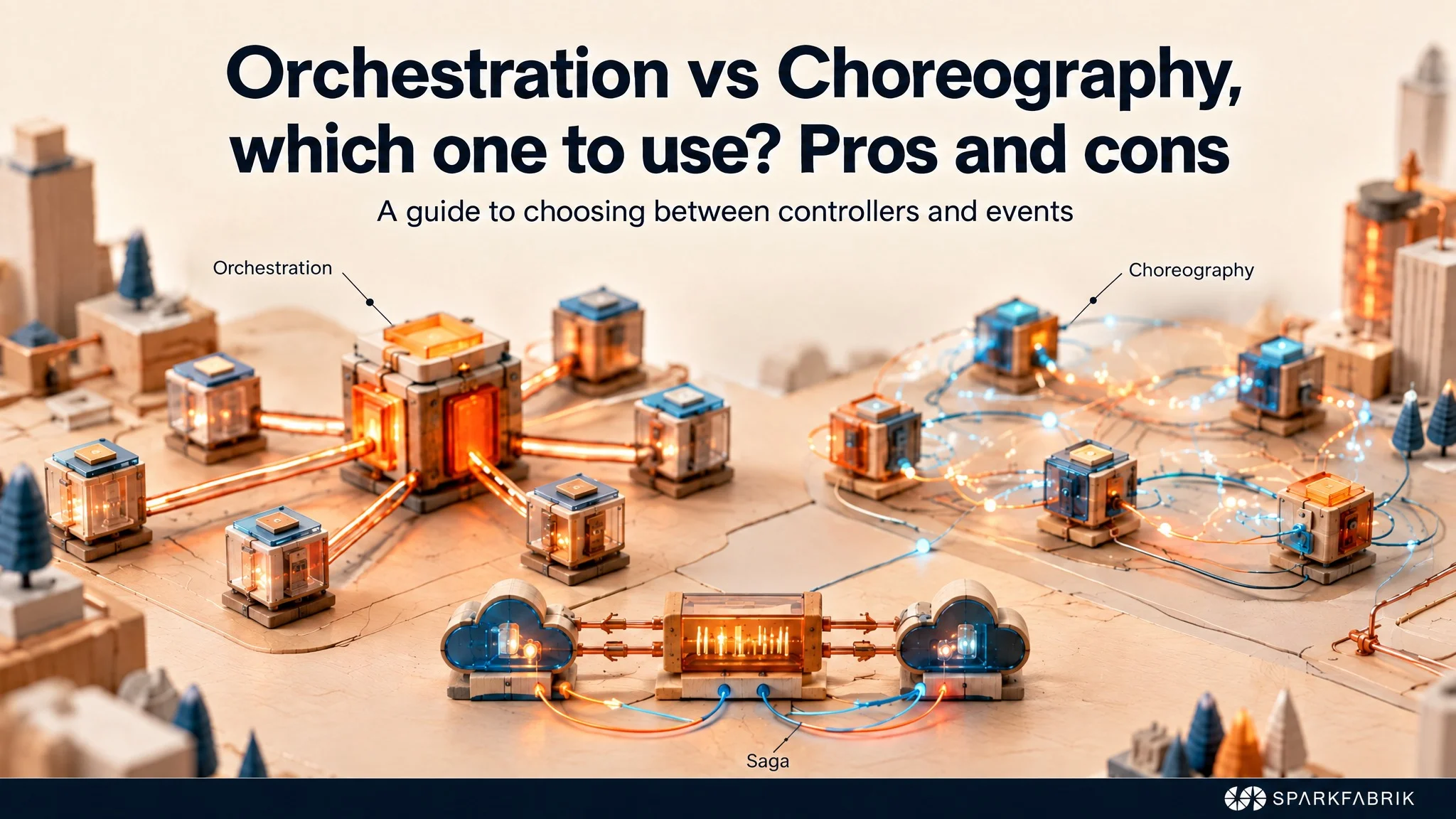 Orchestration vs choreography, which one to use? Pros and cons