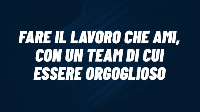 SparkFabrik&rsquo;s claim inviting people to submit applications through the dedicated Careers website