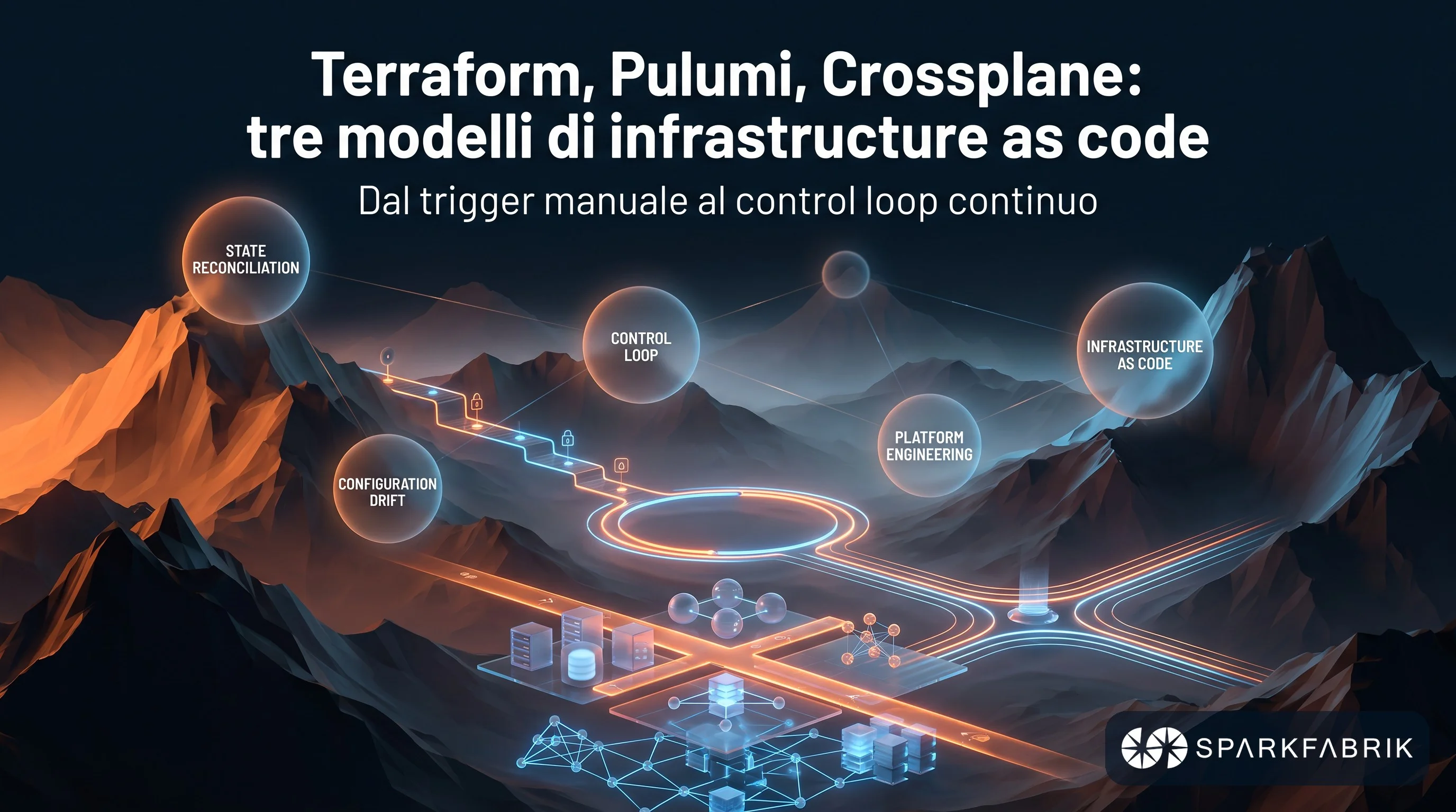 Terraform, Pulumi, Crossplane: tre modelli di infrastructure as code