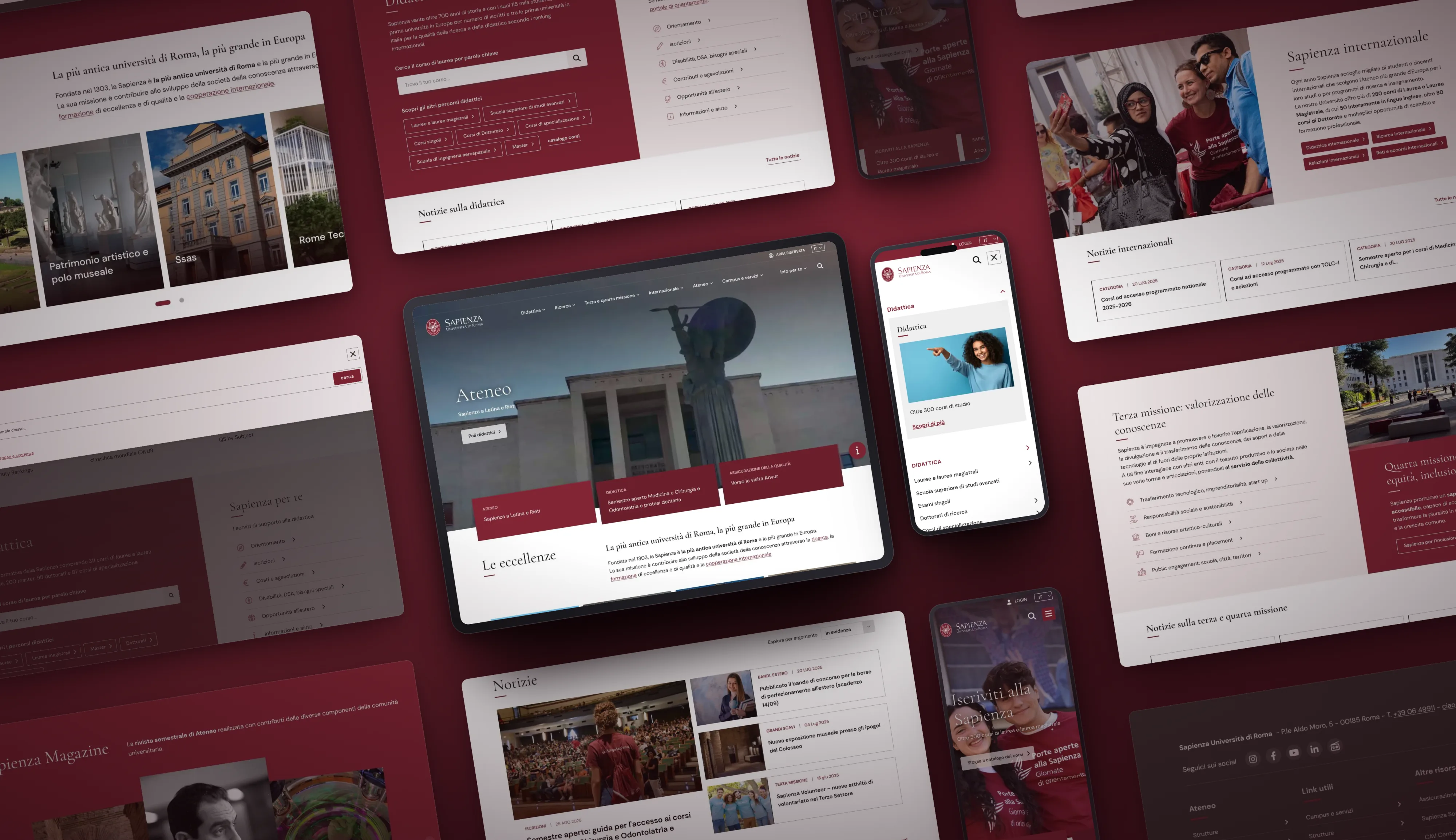 La nuova homepage di uniroma1.it