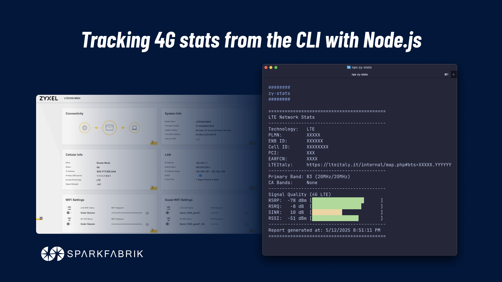 Tracking 4G stats from the CLI with NodeJS